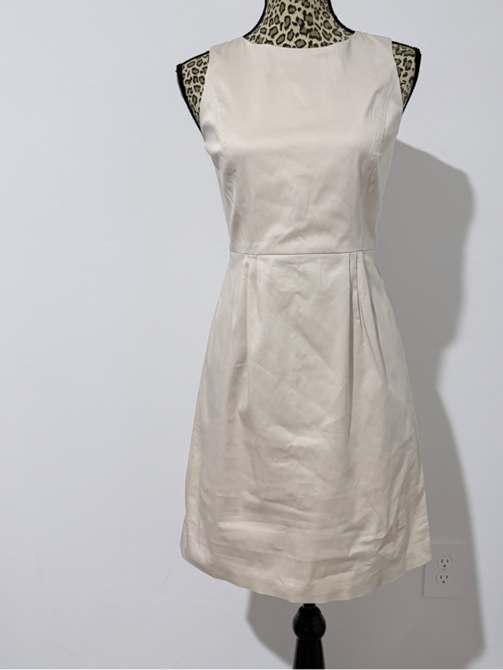 Brooks Brothers Cream Sleeveless A-Line Mini Dress Size 4P